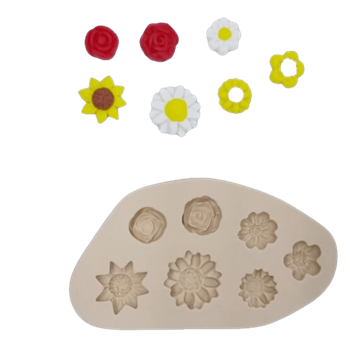 Molde de Silicone Mini Florzinhas da Van