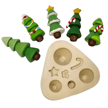Molde de Silicone Mini Pinheiro 3D - cód 1582
