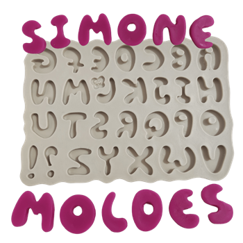 Molde de silicone Alfabeto balão  - cod 290