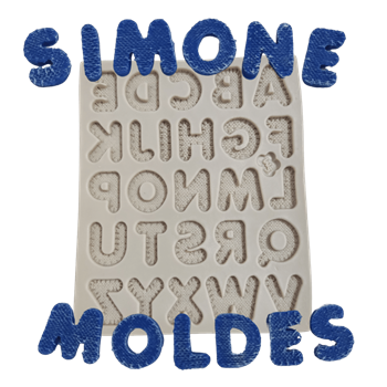 Molde de silicone Alfabeto jeans - cod 289