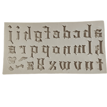 Molde de silicone Alfabeto medieval minúsculo - P - cod 293