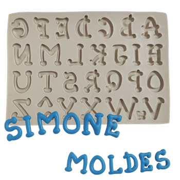 Molde de Silicone Alfabeto pingos - cod 1527