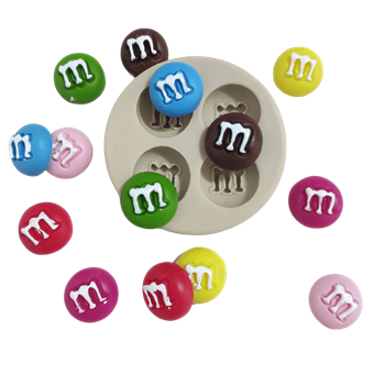 Molde de Silicone Confeitos m e m - cod 1525