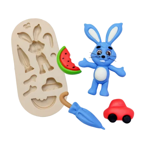 Molde de Silicone Acessórios da Turminha - cód 2278
