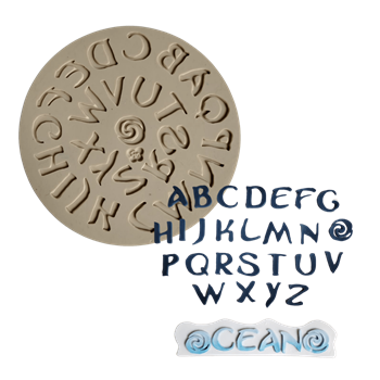 Molde de Silicone Alfabeto Oceano - Simone - Cód 1677