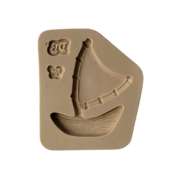 Molde de Silicone  Aplique Barco - Cód 1699