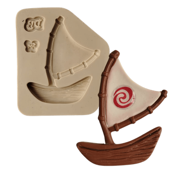 Molde de Silicone  Aplique Barco - Cód 1699