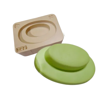Molde de Silicone Base Oval Dupla Delicatta - Mod 2 - Cód 2237