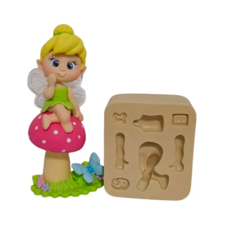 Molde de Silicone  Boneca Sentada Paixão Charmosa PP - Cód 2179
