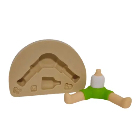 Molde de Silicone Bonequinhos Sentado Paixão G - Cód 2178