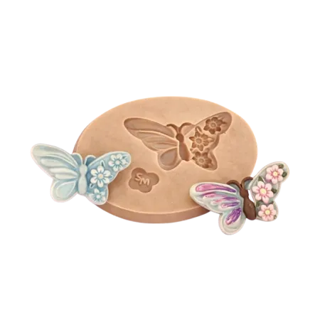 Molde de Silicone Borboleta Encanto Floral  - Cód 2296