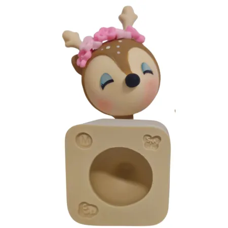 Molde de Silicone Cabecinha de Cervo Paixão M - Cód 2205