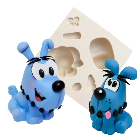 Molde de Silicone Cachorro Azul da Turminha - cód 2274