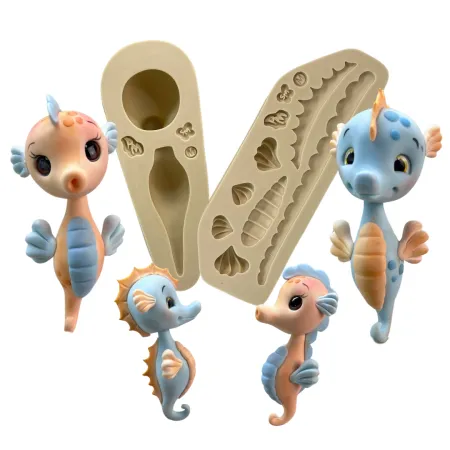 Molde de Silicone Cavalo Marinho M - Cód 2079