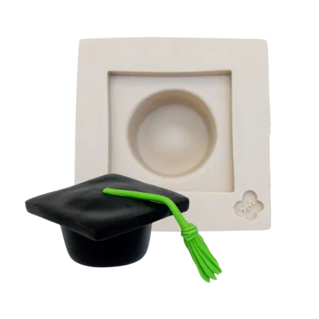 Molde de Silicone Chapéu de Formatura - cód 2267