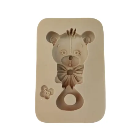 Molde de Silicone Chocalho Urso Baby - cód 1718