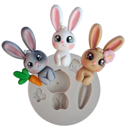 Molde de Silicone Coelhinho Baby Cut - Cód 2228