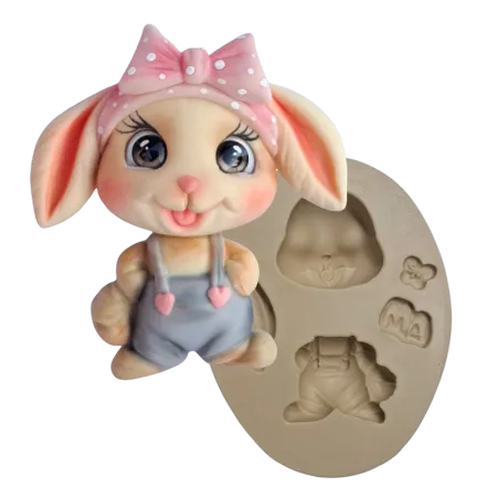 Molde de Silicone Coelho Fazendeiro Cut - Cód 2230