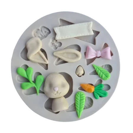 Molde de Silicone Coelho Recadinho Cut - Cód 2231