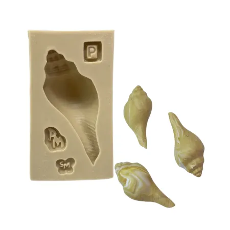 Molde de Silicone Concha Caracol do Mar P - Cód 2067