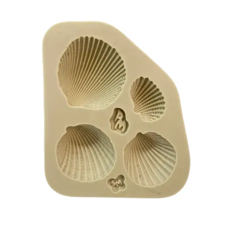 Molde de Silicone Conchas do Mar Realistas com 4 - Cód 2064