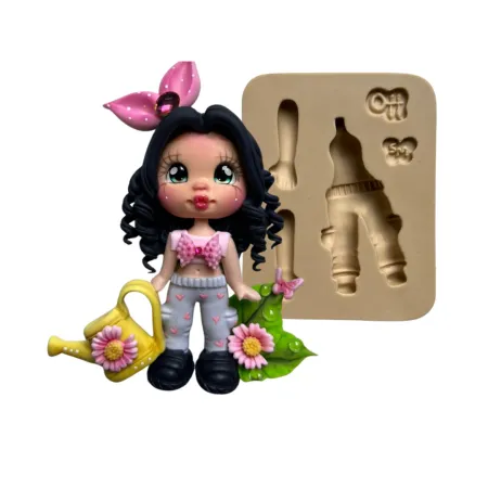 Molde de Silicone Corpinho Mini Encantos Fashion - Cód 2108