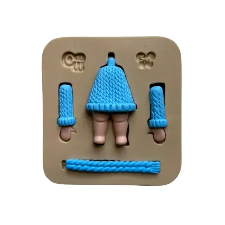 Molde de Silicone Corpinho Mini Encantos Inverno Tricô - Cód 2112