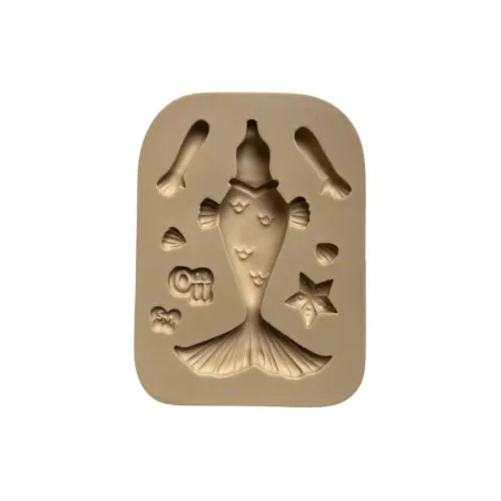 Molde de Silicone Corpinho Mini Encantos Sereia - Cód 2111