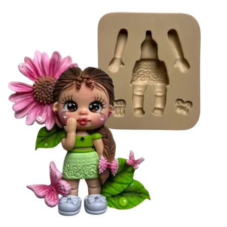 Molde de Silicone Corpinho Mini Encantos Tropical - Cód 2109