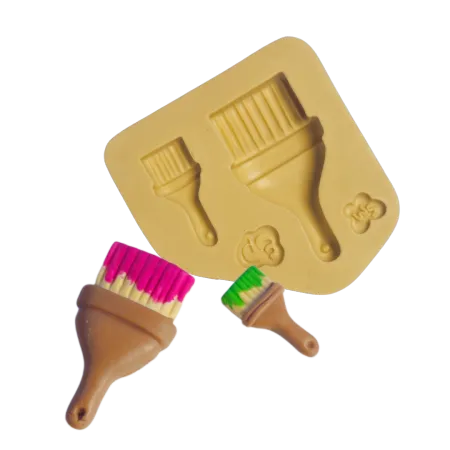Molde de Silicone Dupla Pincel Largo Paixão - Cód 2252