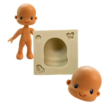 Molde de Silicone Fábrica de Bonecos - Cabecinha P Cód 2047