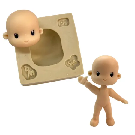 Molde de Silicone Fábrica de Bonecos - Cabecinha PP Cód 2046