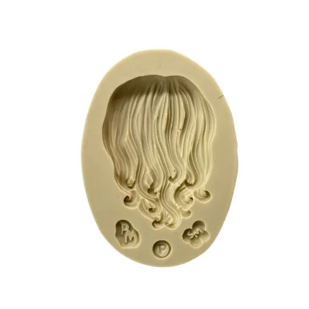 Molde de Silicone Fábrica de Bonecos - Cabelo P Cód 2050