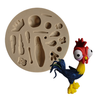 Molde de Silicone Galo da Ilha em Pé P1 - Cód 1682