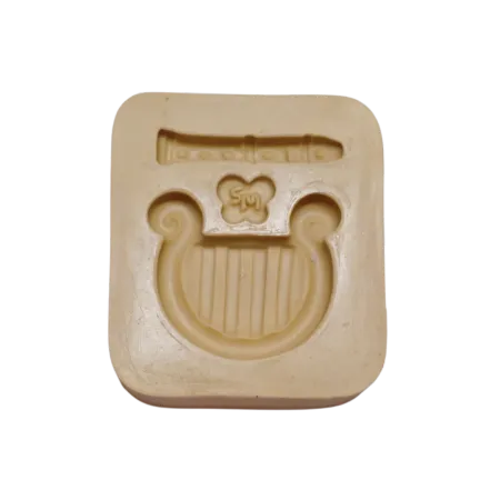 Molde de Silicone Instrumento Musical Paixão - Flauta e Harpa P - Cód 1210