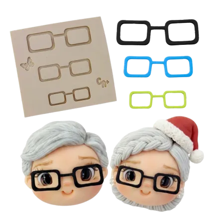 Molde de Silicone Kit Óculos Retangular - cód 2325