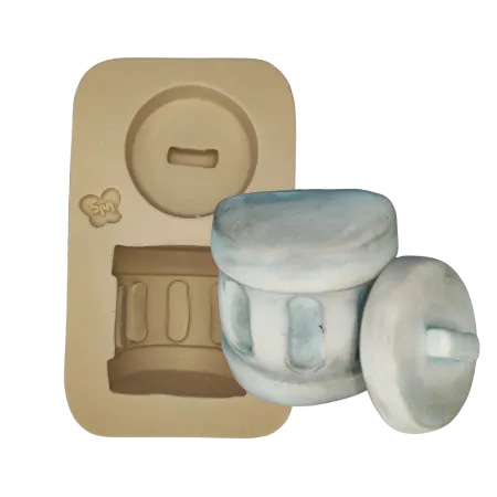 Molde de Silicone Lixeira P - cód 2351