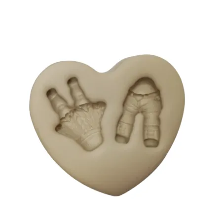 Molde de Silicone Mag Aplique Vestidinho com Botinha - cód 2005