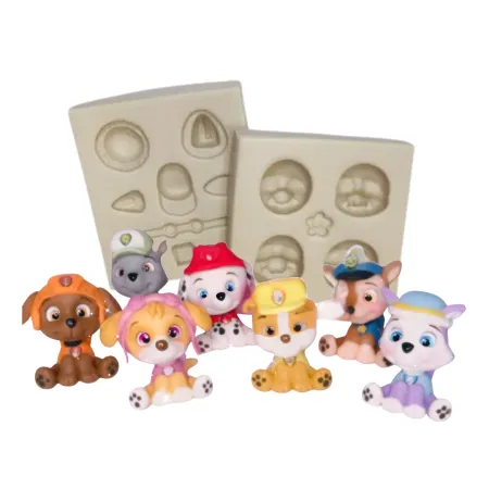 Molde de Silicone Mag Apliques Cachorrinhos Cia Canina - cód 2002