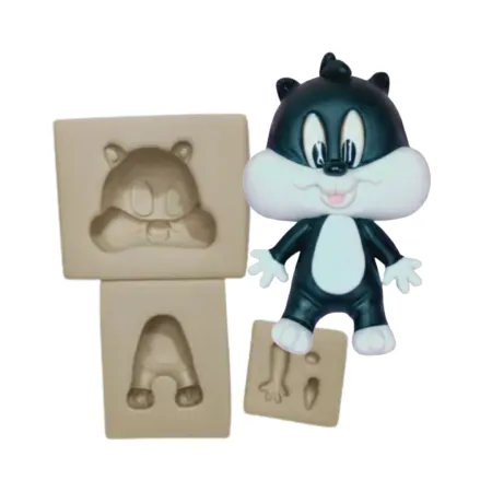 Molde de Silicone Mag Baby Gato Tunes - Cód 1969