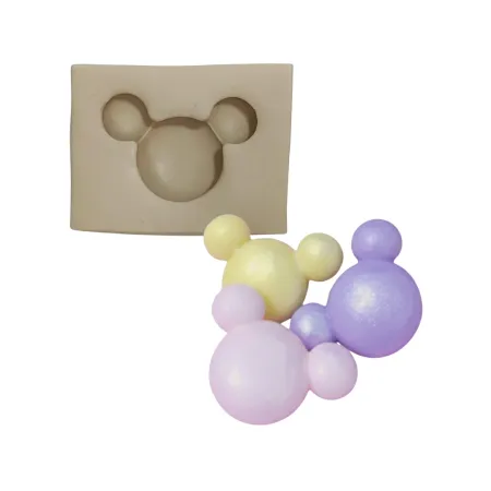 Molde de Silicone Mag Balão Ratinhos  - cód 1897