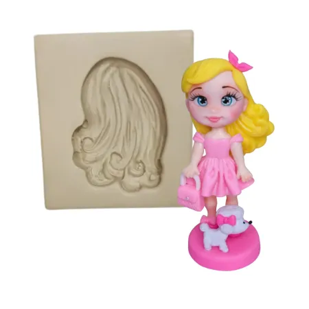 Molde de Silicone Mag Cabelinho Luxo - cód 1874
