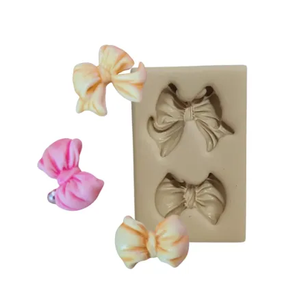 Molde de Silicone Mag Duplinha de Laços - cód 1907