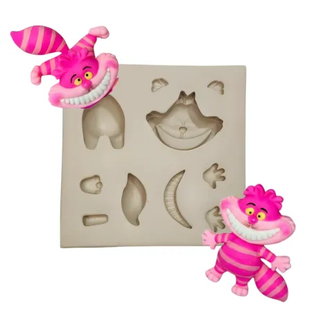 Molde de Silicone Mag Gato Listrado - cód 1986