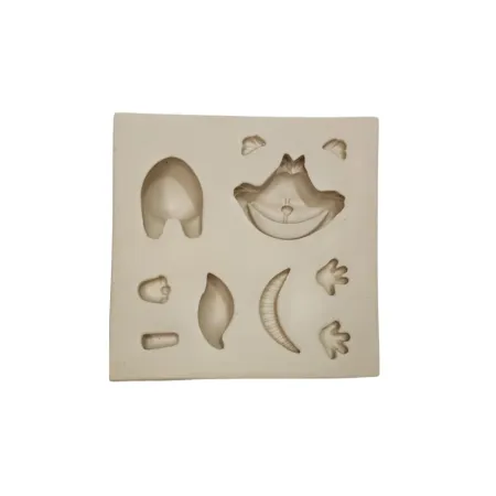 Molde de Silicone Mag Gato Listrado - cód 1986