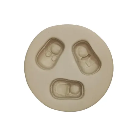 Molde de Silicone Mag Trio de Sapatinhos M - cód 1877