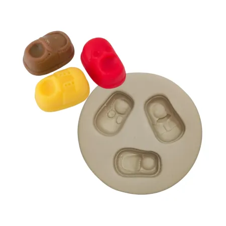 Molde de Silicone Mag Trio de Sapatinhos M - cód 1877