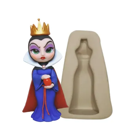 Molde de Silicone Mag Vestido Encantado Rainha - cód 1946