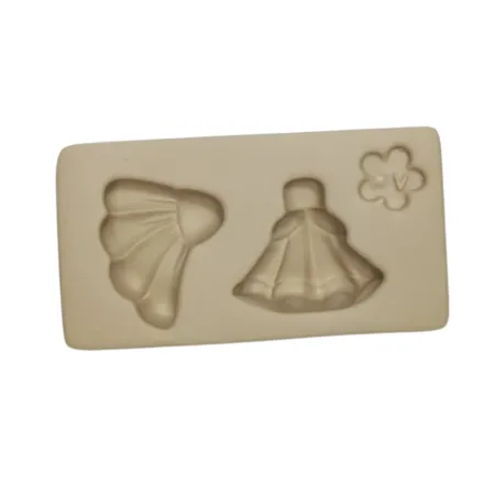 Molde de Silicone Mag Vestido Princesa Aplique 2 - cód 2031