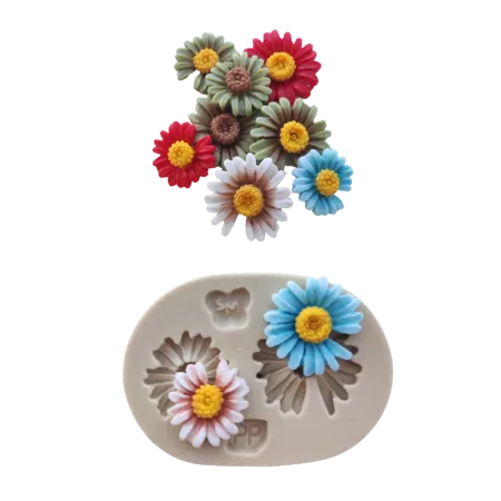 Molde de Silicone Margaridas PP - Cód 2305